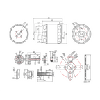 T-MOTOR AT3520 Long Shaft Fixed Wing UAV Motor
