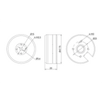 T-MOTOR GB4106 Gimbal Type 3-6S UAV Drone Motor