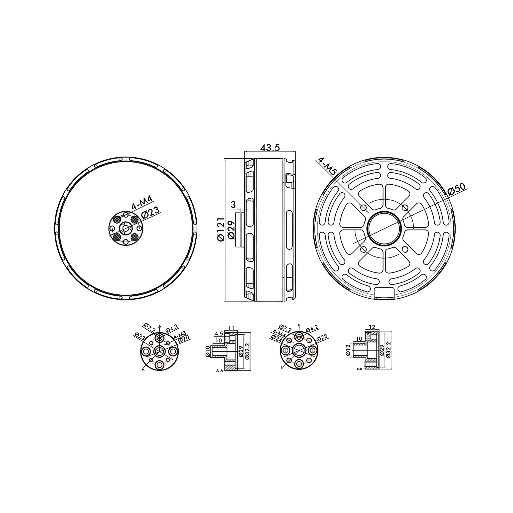 T-MOTOR MN1018 Multirotor Fixed Wing UAV Motor
