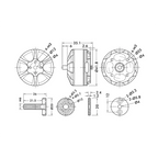 T-MOTOR MN3508 Multirotor Fixed Wing UAV Motor