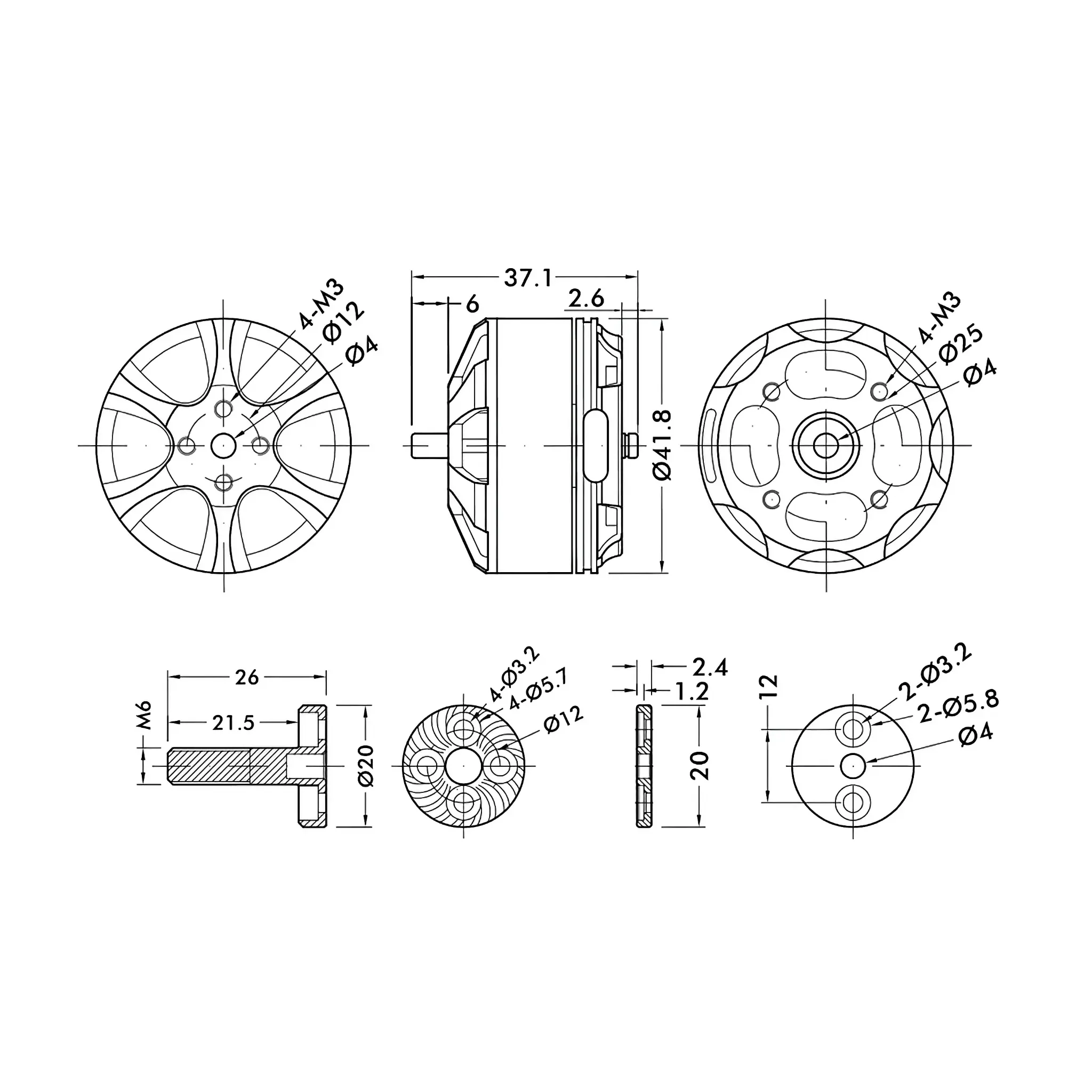 T-MOTOR MN3510 Multirotor Fixed Wing UAV Motor