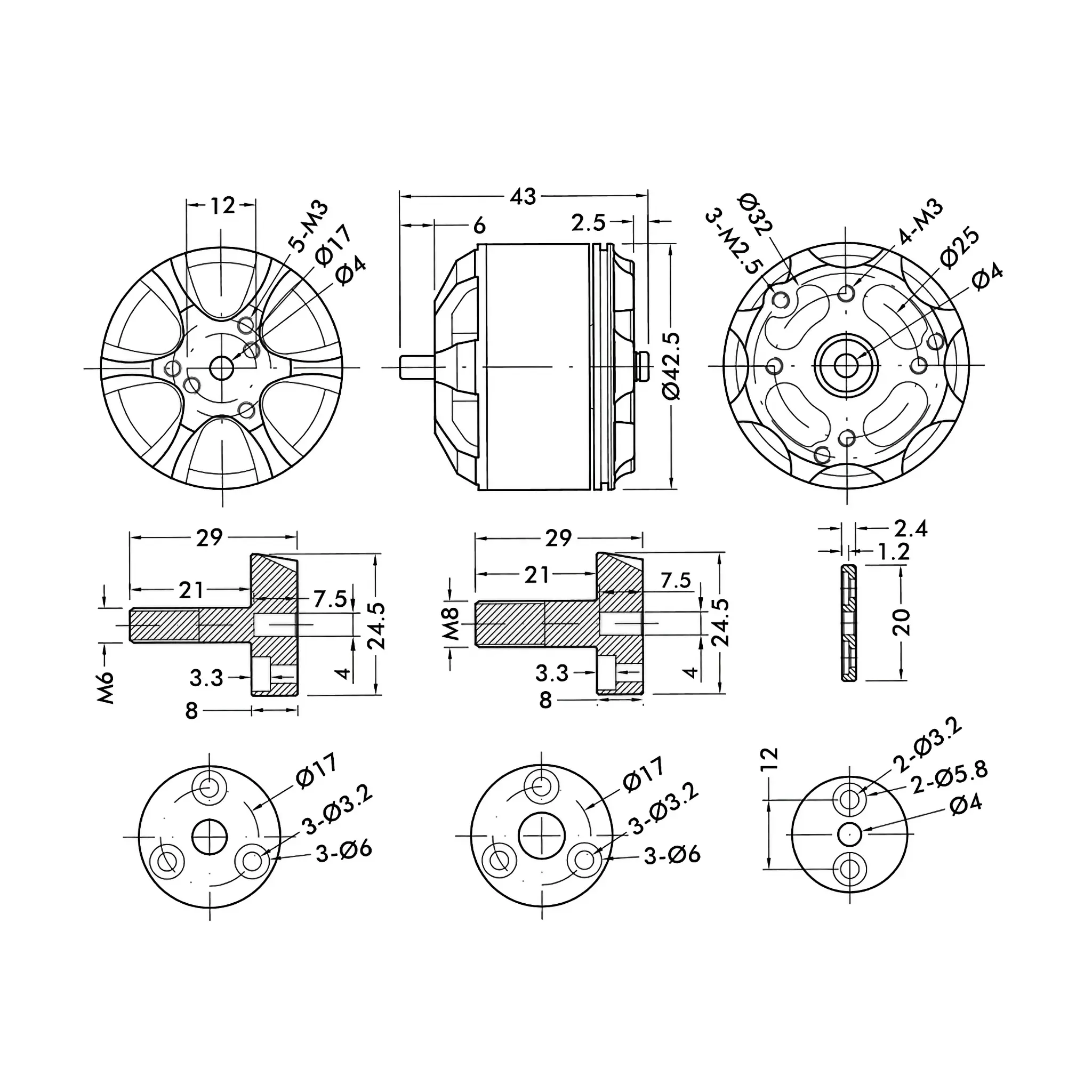 T-MOTOR MN3515 Multirotor Fixed Wing UAV Motor