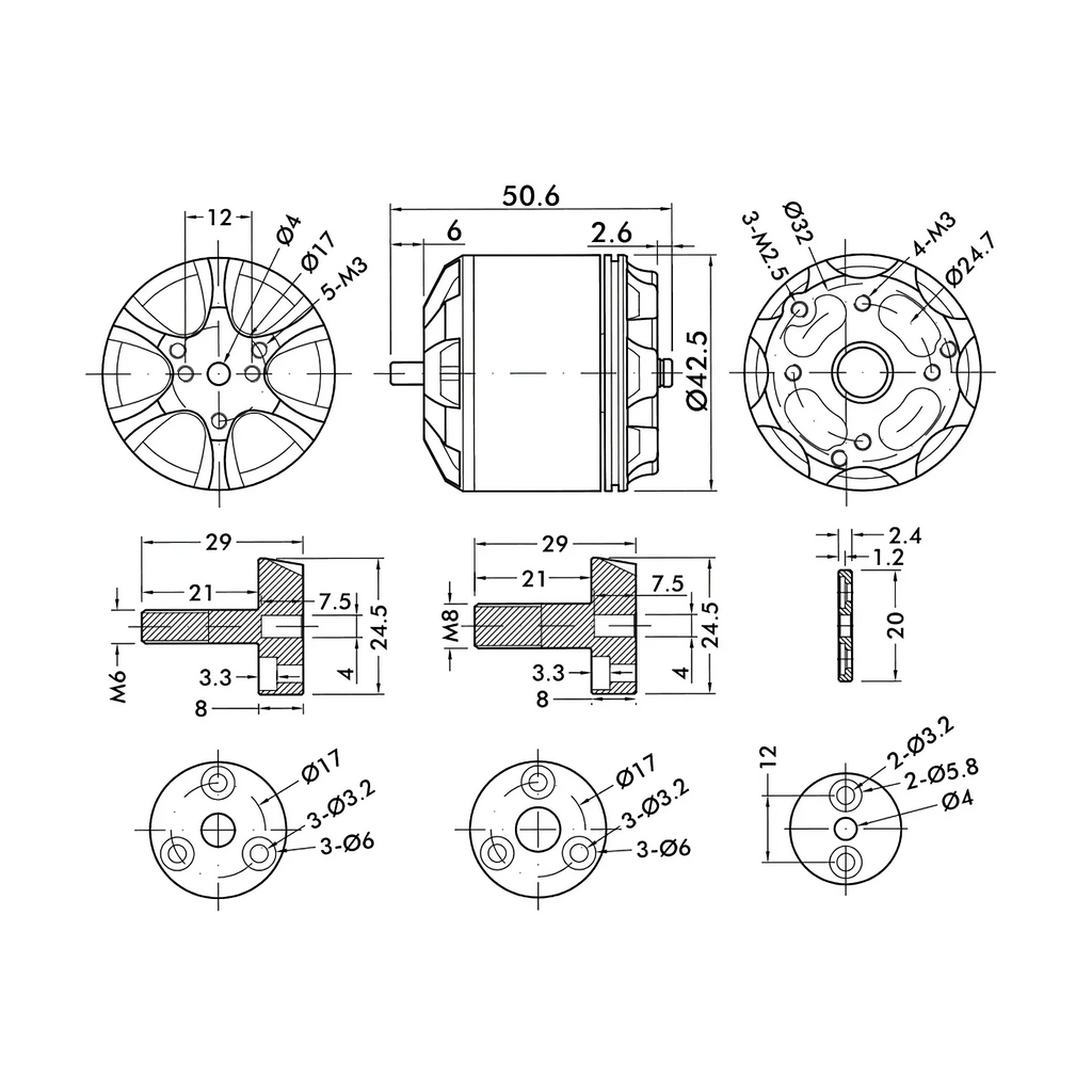 T-MOTOR MN3520 Multirotor Fixed Wing UAV Motor