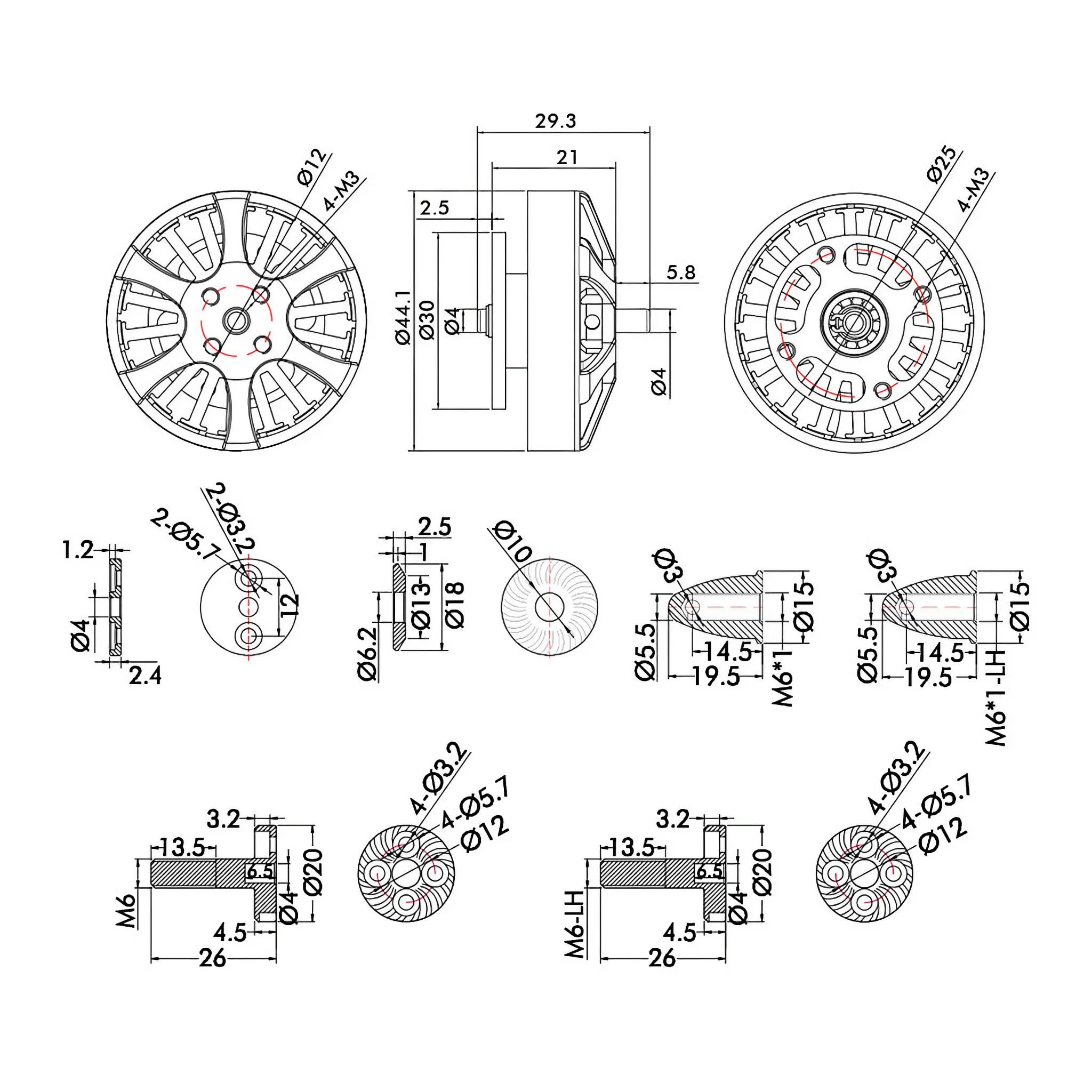 T-MOTOR MN4006 EVO Antigravity Type UAV Motor 2PCS/SET