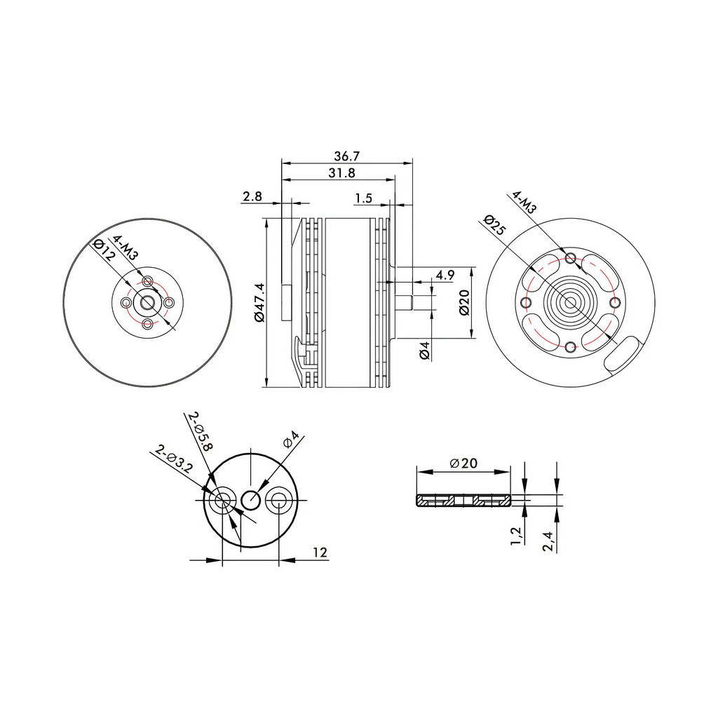 T-MOTOR MN4110 Multirotor Fixed Wing UAV Motor