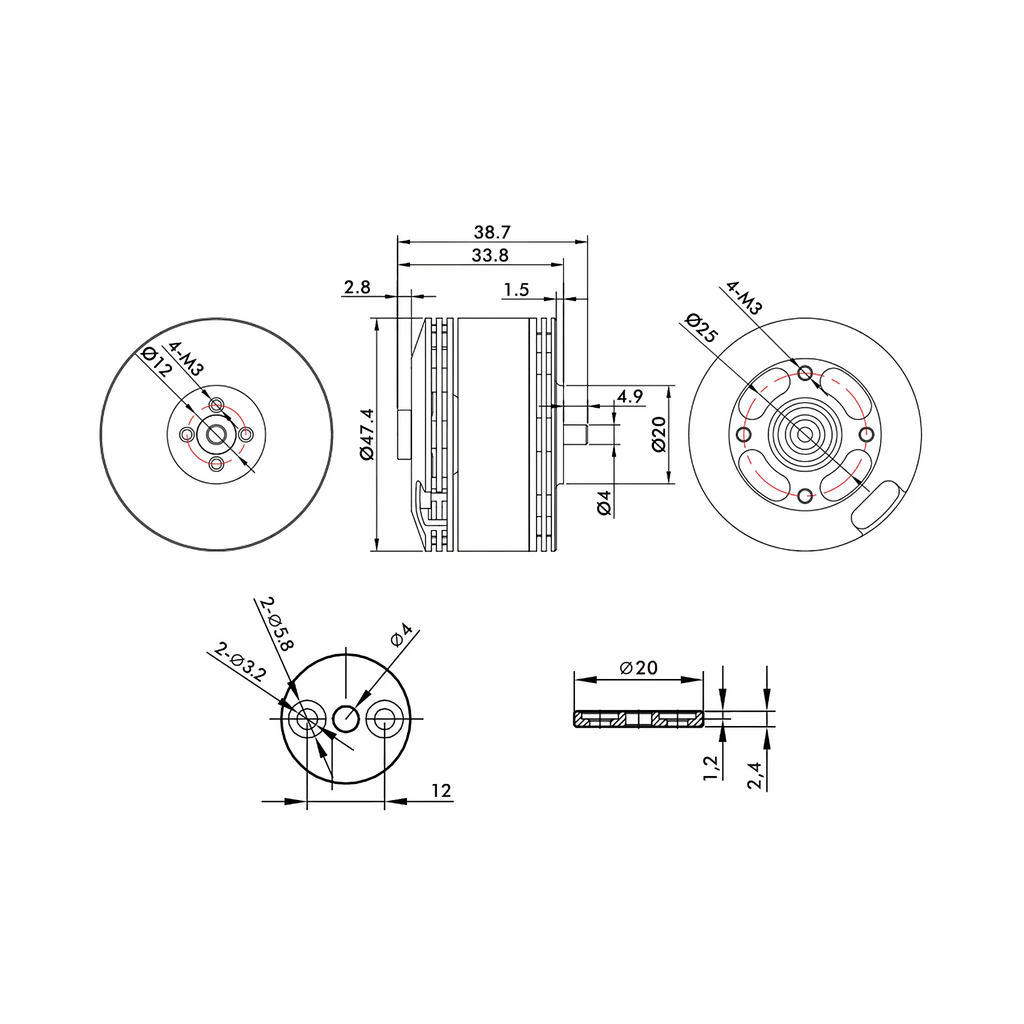 T-MOTOR MN4112 Multi-Motor Fixed Wing UAV Motor