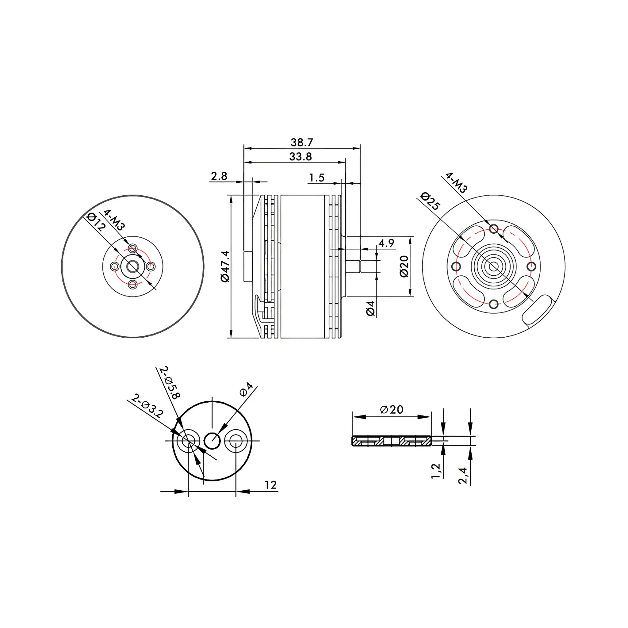 T-MOTOR MN4112 Multi-Motor Fixed Wing UAV Motor