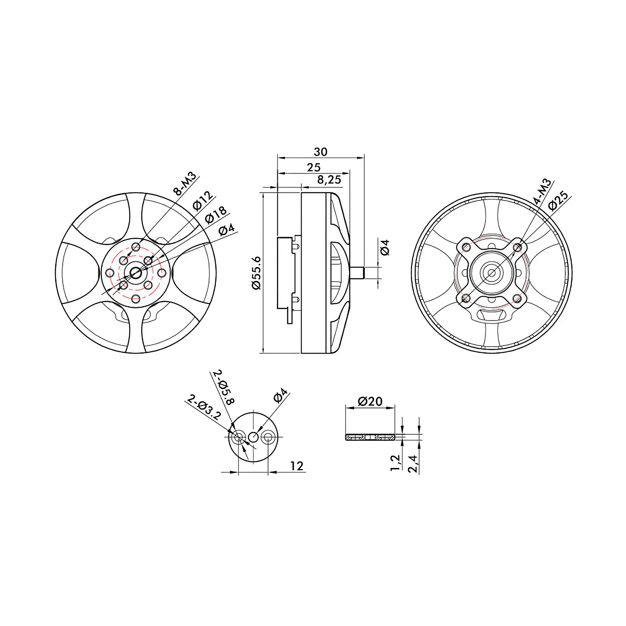 T-MOTOR MN5006 Antigravity Type 4-6S UAV Motor