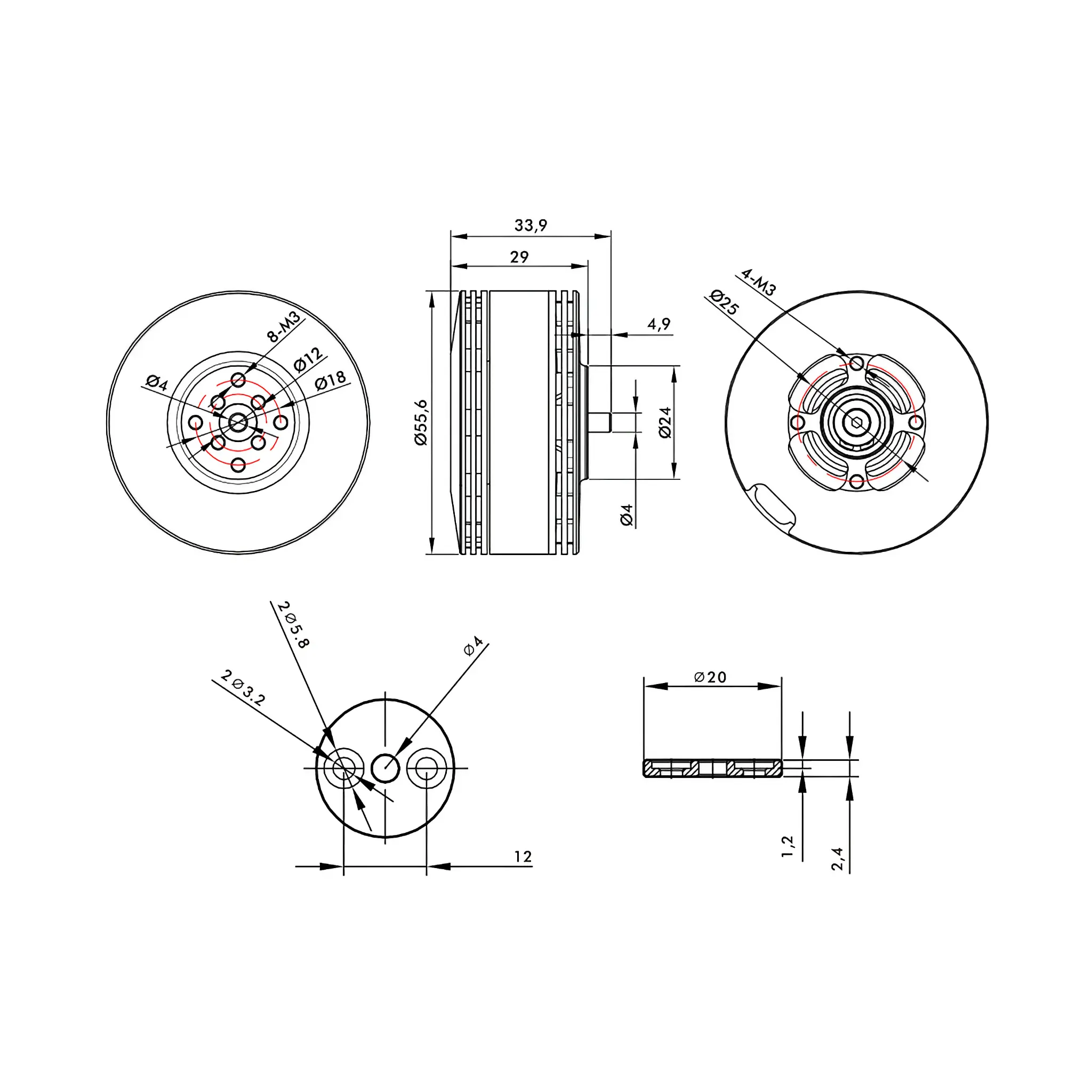 T-MOTOR MN501-S IP45 Multirotor Fixed Wing UAV Motor