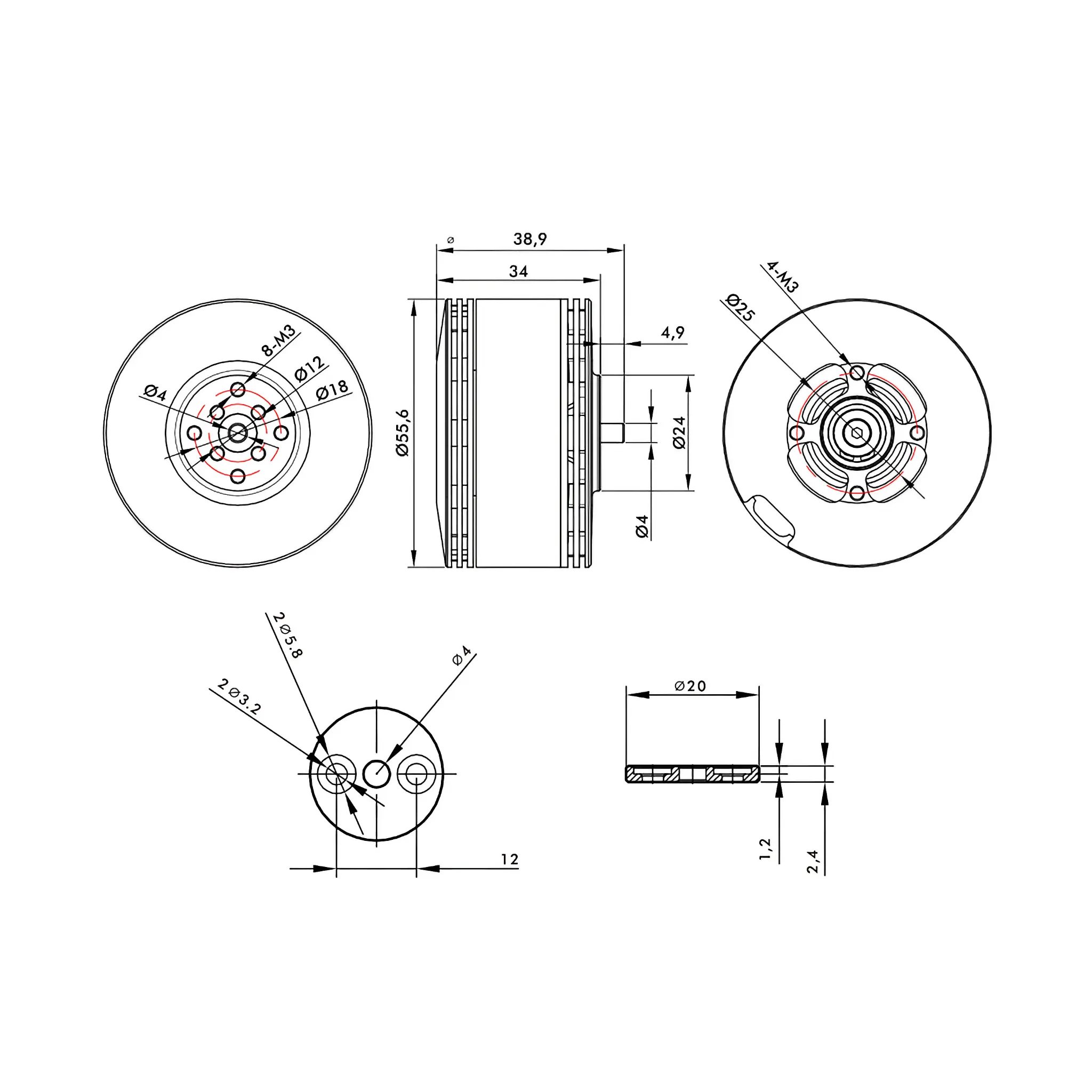 T-MOTOR MN505-S IP45 Navigator Type UAV Multi-Motor