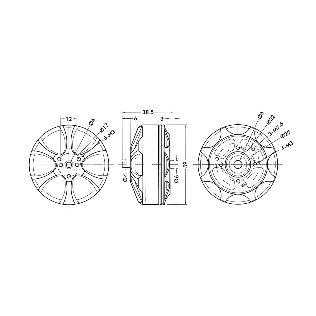 T-MOTOR MN5208 Multirotor Fixed Wing UAV Motor