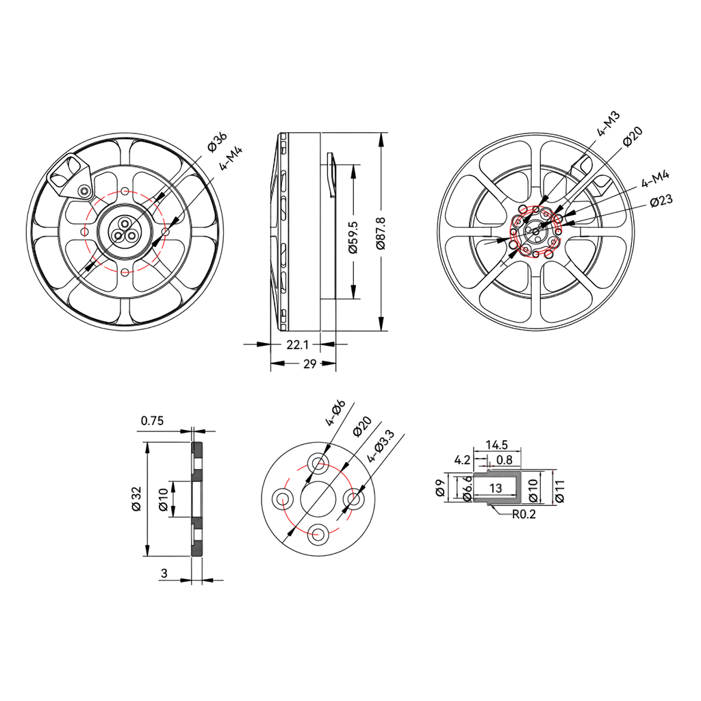 T-MOTOR MN8012 Antigravity Multirotor VTOL UAV Motor