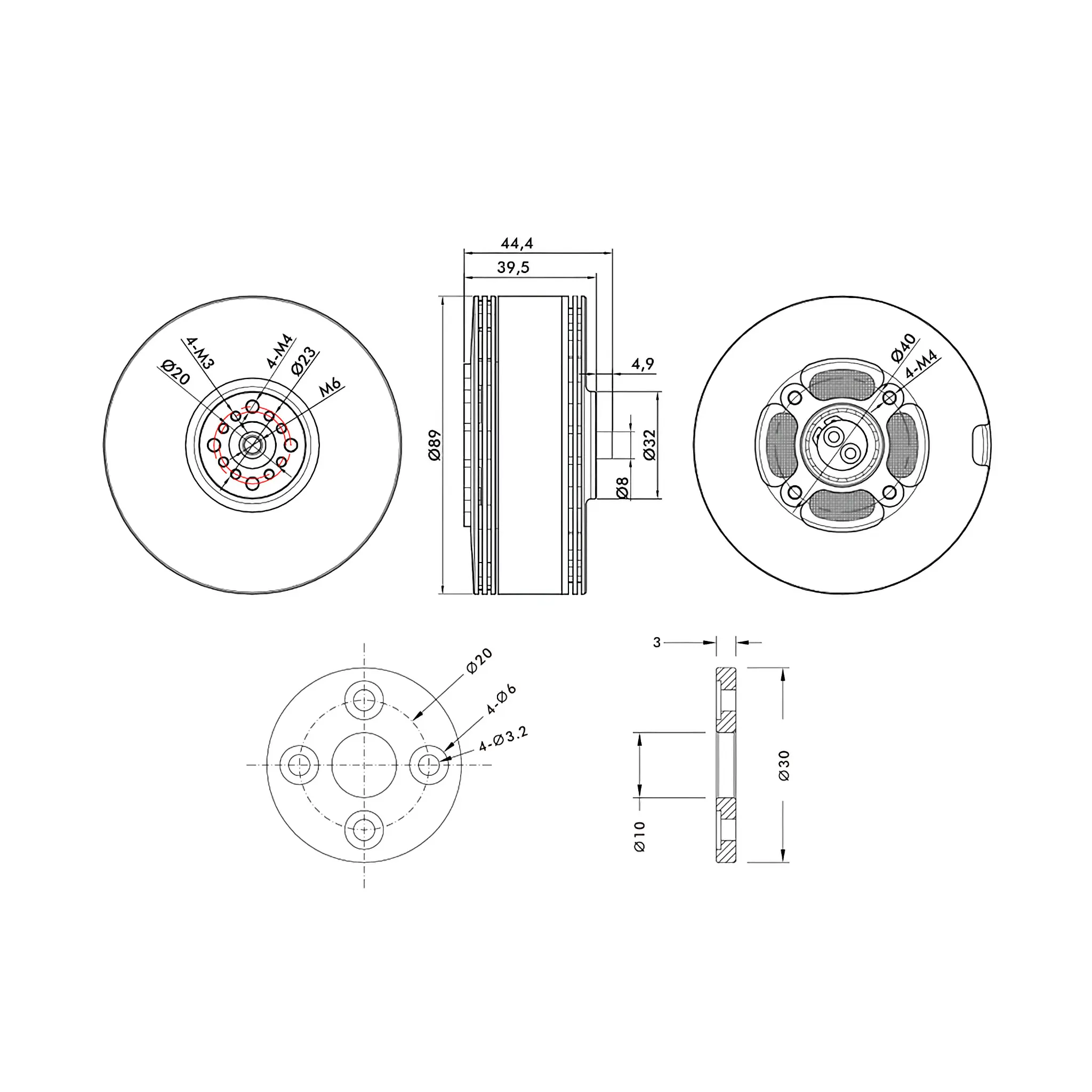 T-MOTOR MN805-S IP45 Multirotor Fixed Wing UAV Motor