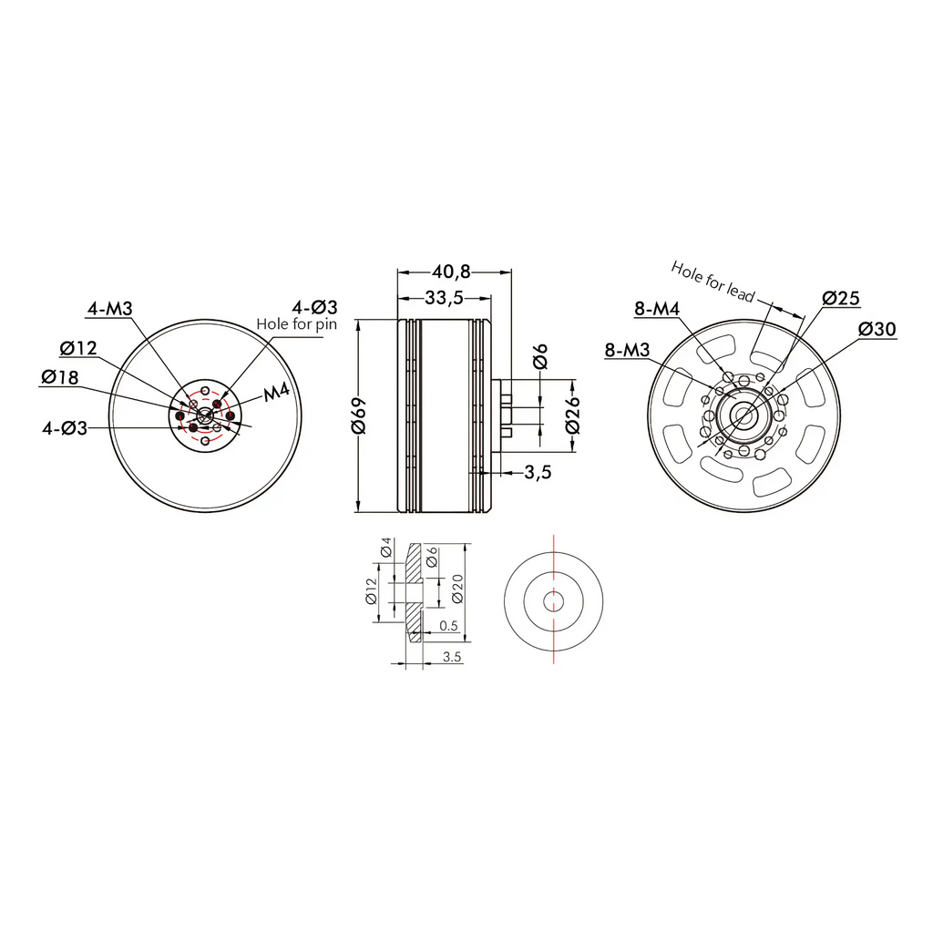 T-MOTOR P60 Pin Agricultural UAV Motor
