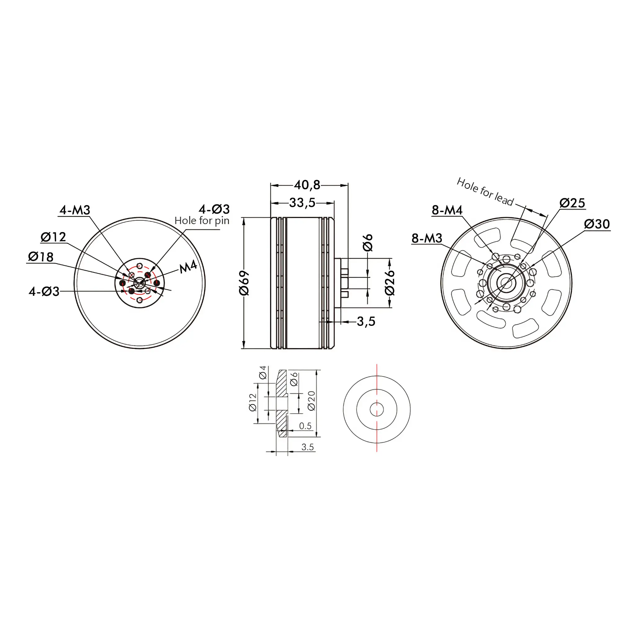 T-MOTOR P60 Pin Agricultural UAV Motor