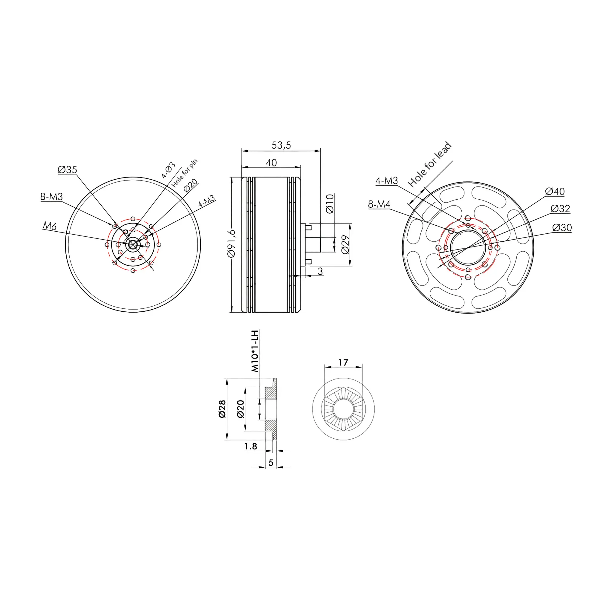 T-MOTOR P80III Pin Agricultural UAV Motor
