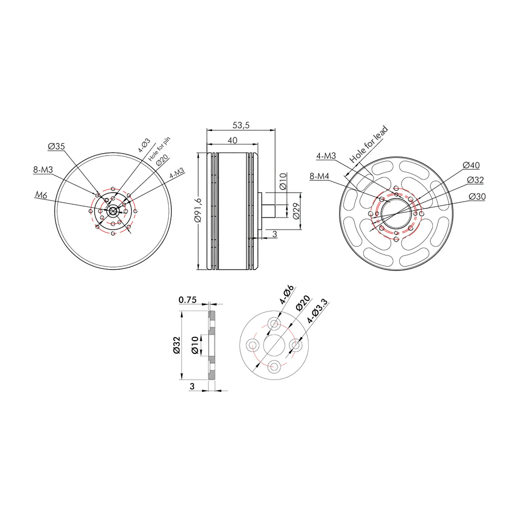 T-MOTOR P80III Without Pin Agricultural UAV Motor