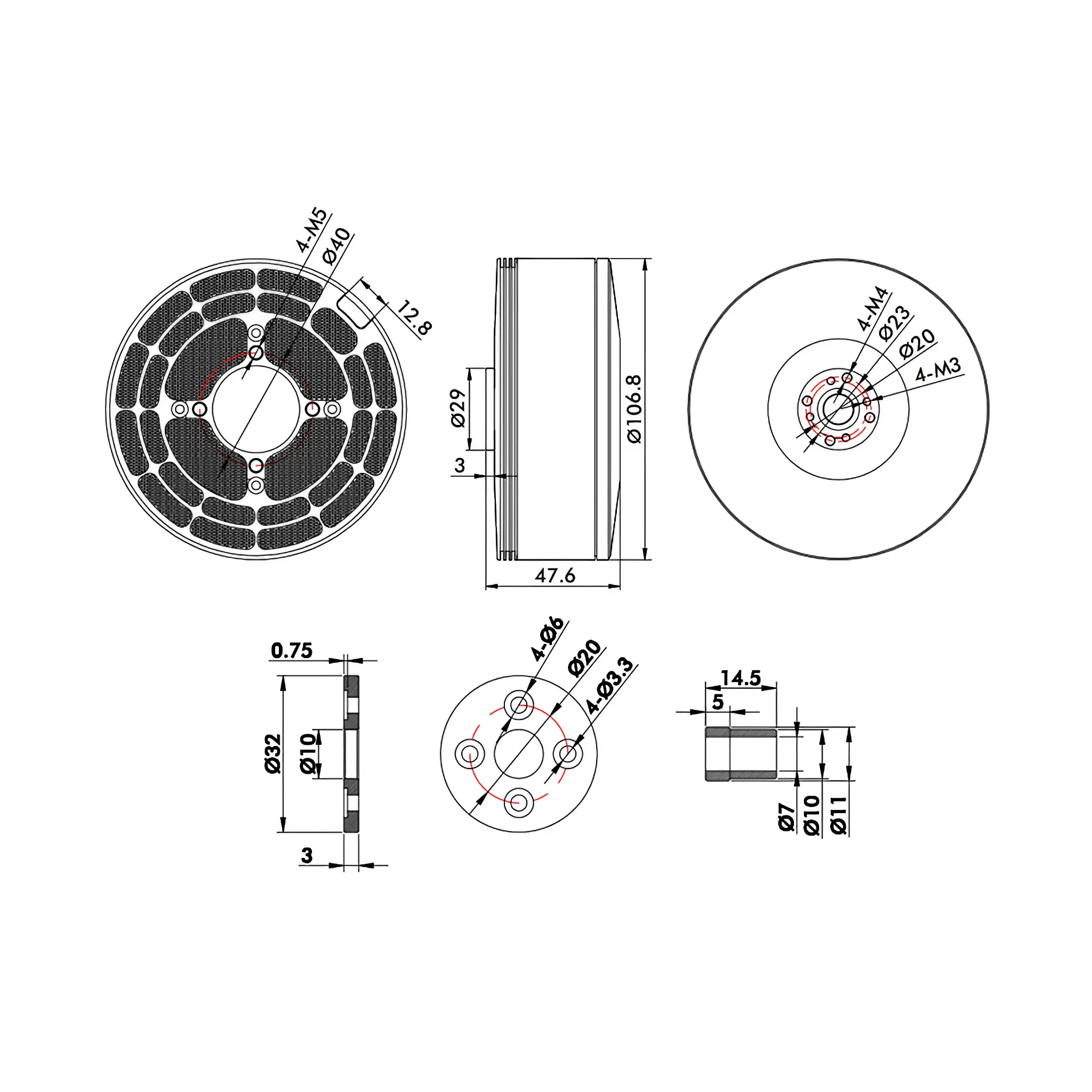 T-MOTOR U12II Efficiency Multirotor UAV Motor