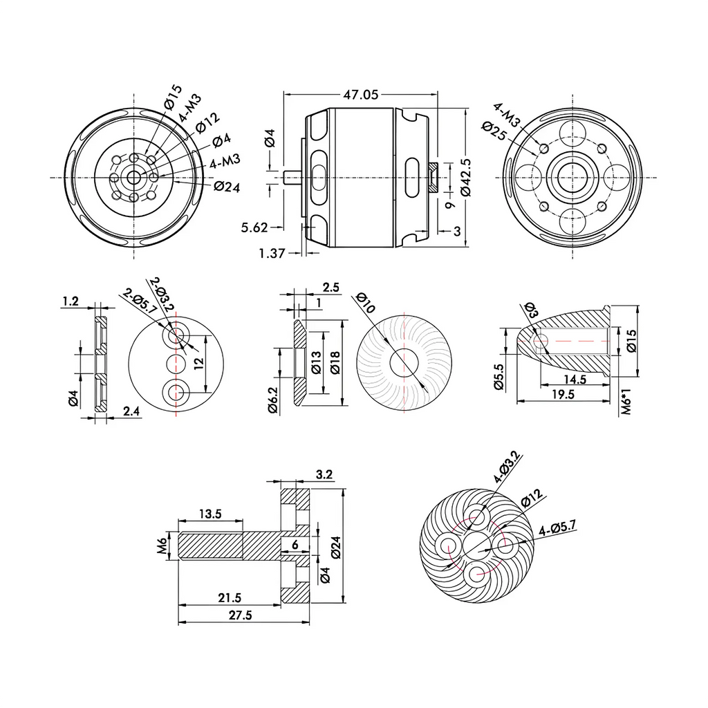 T-MOTOR U5 Power U-Type High Efficiency UAV Motor
