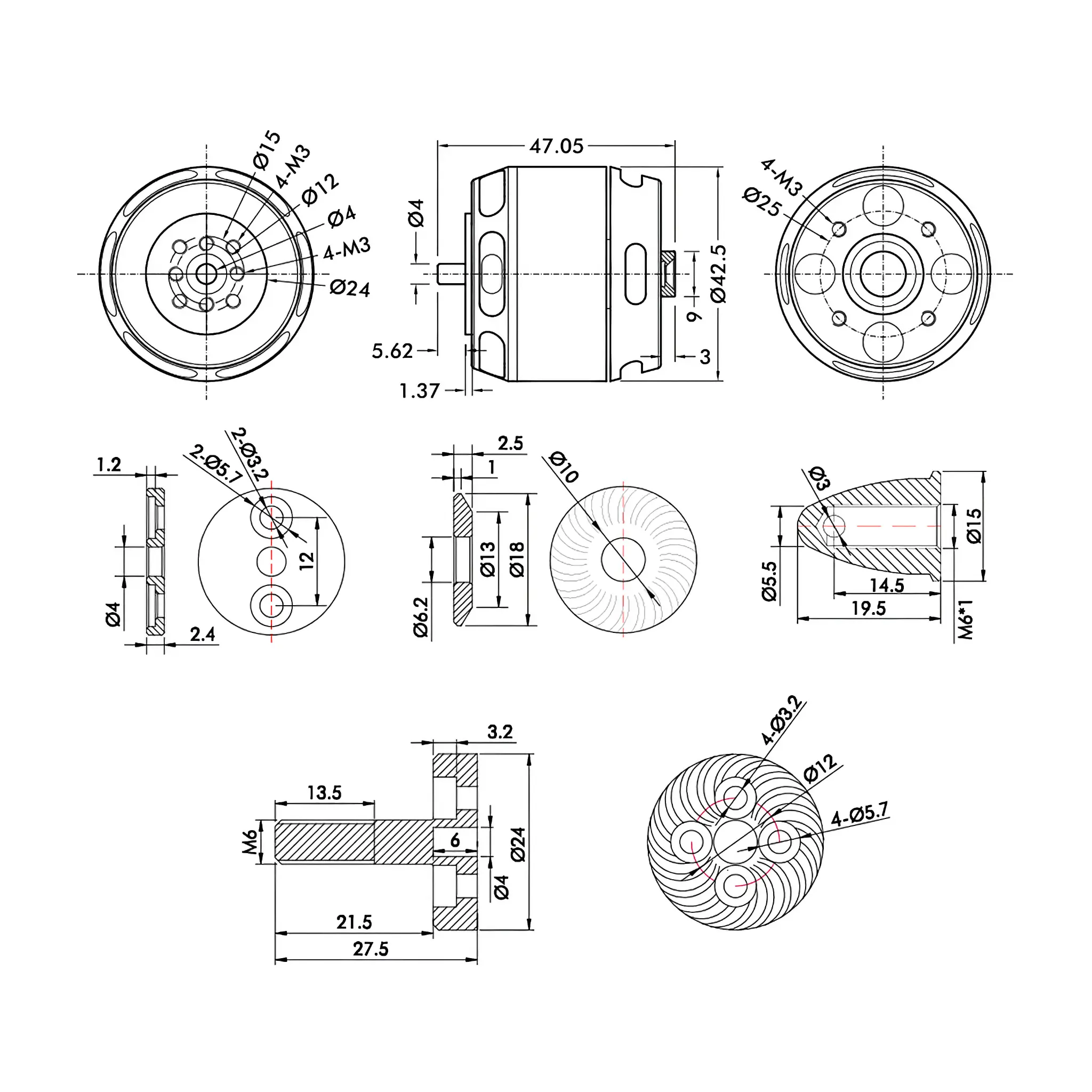 T-MOTOR U5 Power U-Type High Efficiency UAV Motor
