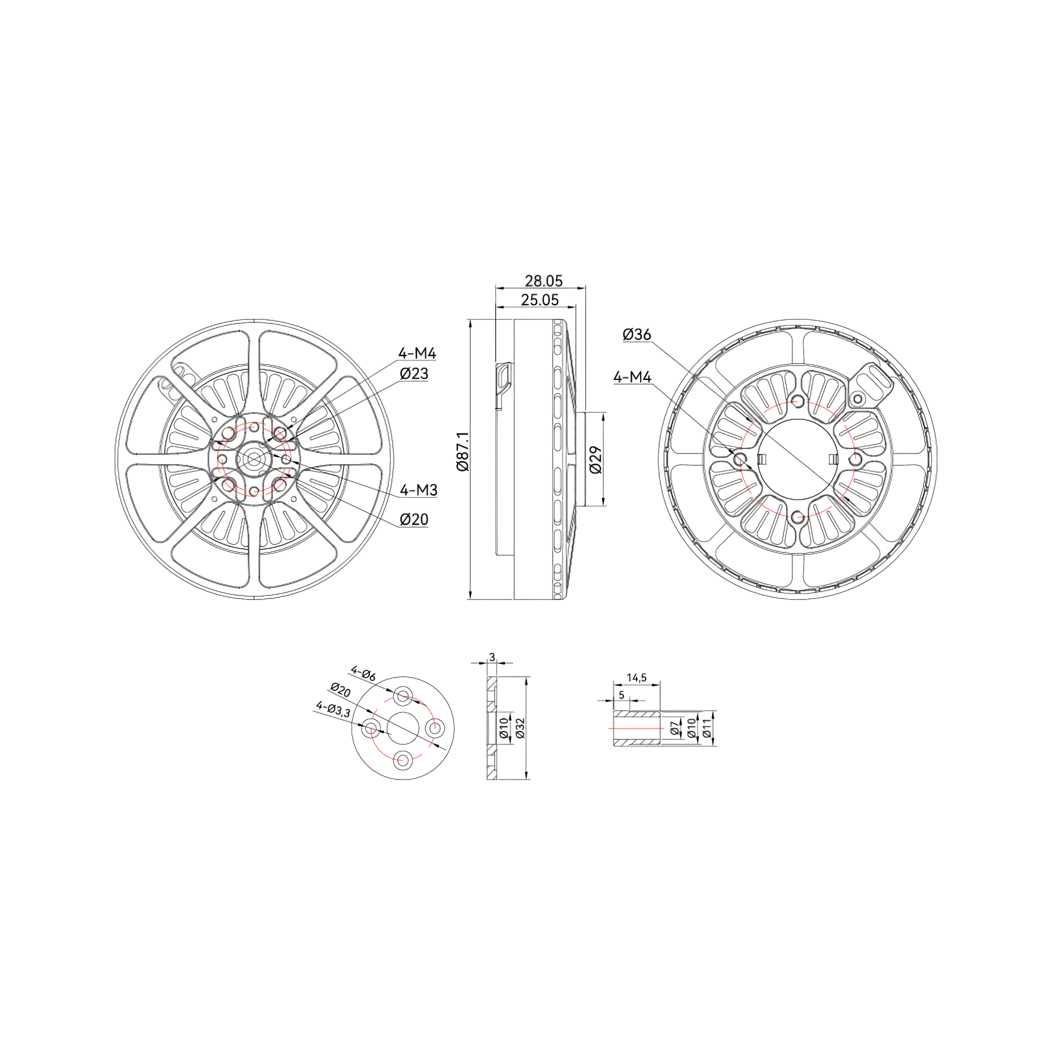 T-MOTOR U8 Lite L Efficiency Multirotor UAV Motor